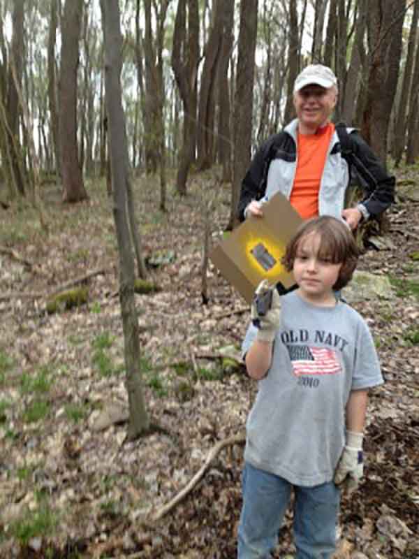 kids helping to build trails