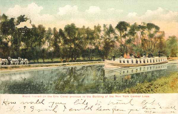 Erie Canal Packet boat card