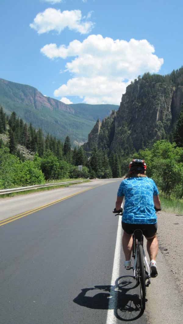 Biking crystal valley Colorado 