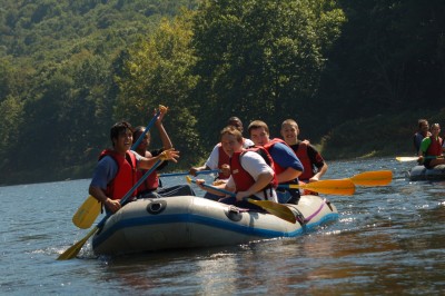 Boy scouts rafting Middle Yough
