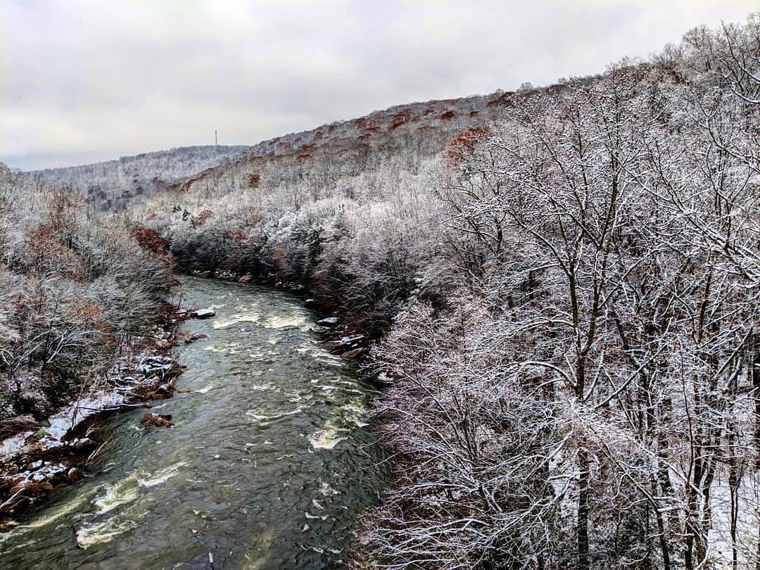 ohiopyle river in the winter