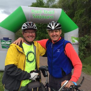 Sojourn Rail Trail Bike Tour cyclists