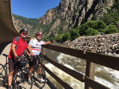 Bike touring Glenwood Canyon
