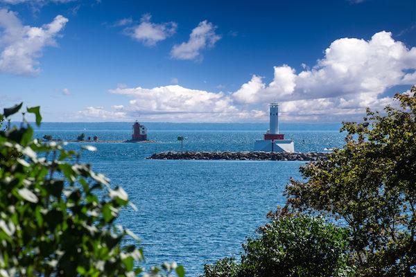 Mackinac Island and Round Island Lighthouses