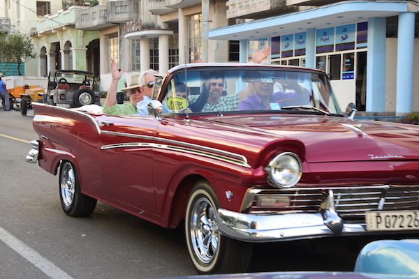 cuban car classic taxi red
