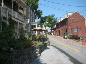 Historic Harpers Ferry cycling on a Shenandoah Civil War Bike Tour with Wilderness Voyageurs