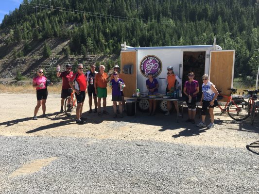 Group Bike Touring through Idaho on Coeur d'Alenes Trail and Route of the Hiawatha on a Wilderness Voyageurs Bike Tour.