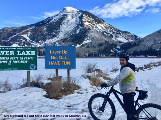 Winter Bike Riding in Colorado Training for Wilderness Voyageurs Bike tour